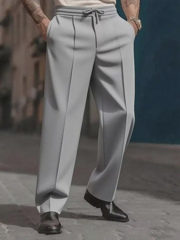 Herfst & Lente Heren Casual Broek met Koord - Losse Pasvorm Rechte Pijp