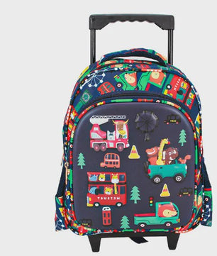 Kinder Trolley Rugzak met Wieltjes - Leuke Reisbagage voor Peuters en Kleuters