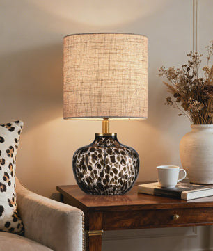 Luxe Tafellamp met Luipaardprint - Sfeervolle Nachtlamp voor Slaapkamer & Bureau