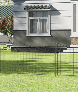 Decoratieve Tuinafsluiting Zwart - Dier-, Vijver- en Bloemenschutting