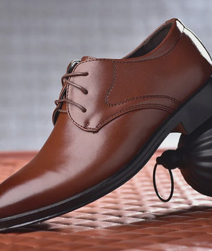 Zwarte Leren Herenschoenen - Stijlvolle Oxfords voor Formele Gelegenheden