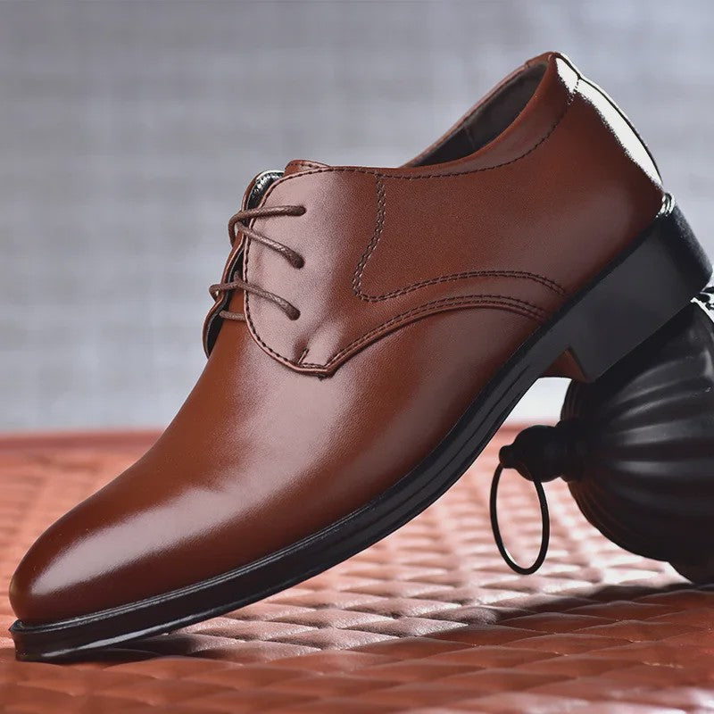 Zwarte Leren Herenschoenen - Stijlvolle Oxfords voor Formele Gelegenheden