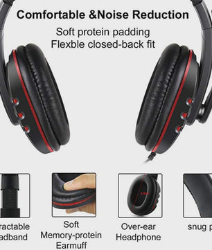 Gaming Headset met Microfoon en Volumeregeling - Bedraad 3.5mm voor PC, PS4, Xbox