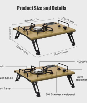 WESTTUNE IGT Gasfornuis 4000W - Draagbare Krachtige Camping Brander met RVS Paneel