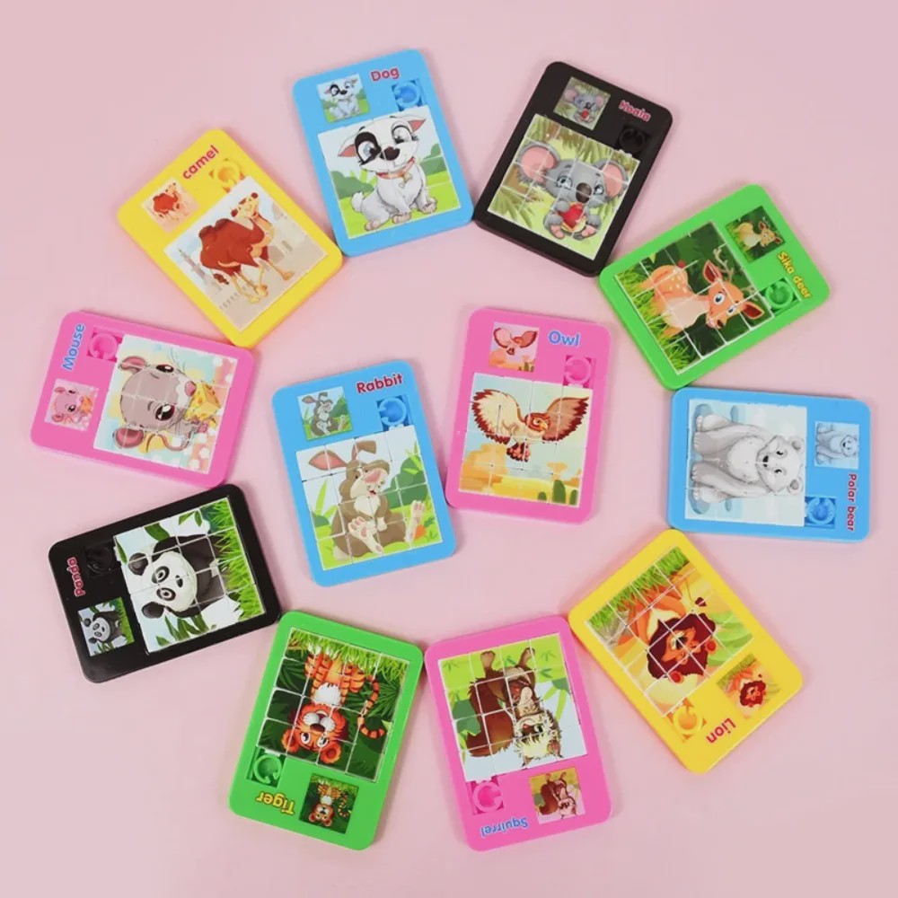 Set van 12/24 Mini Puzzels met Dieren - Educatief Speelgoed voor Kinderen
