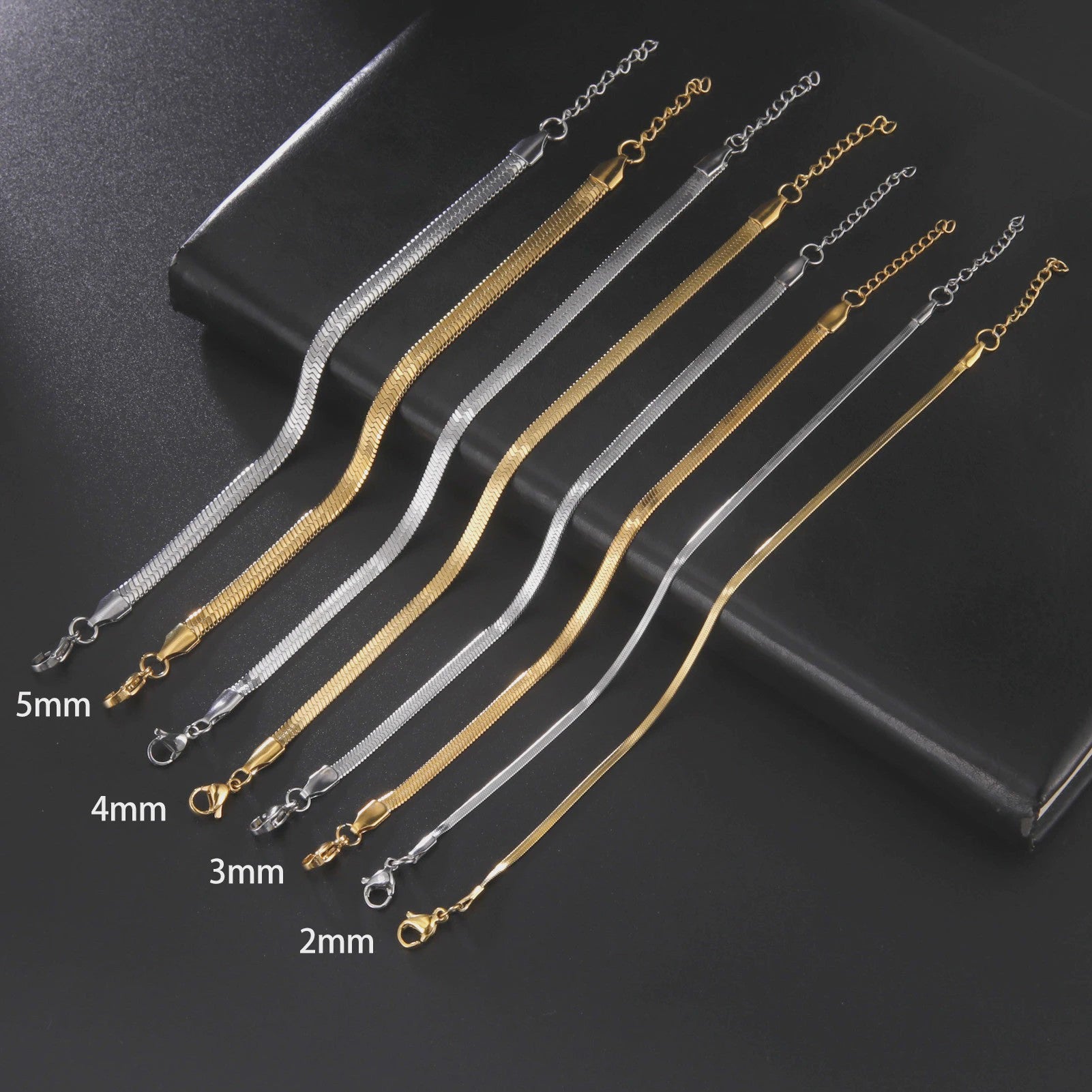 Minimalistische Slangenketting Anklet - Roestvrij Staal Goudkleurig