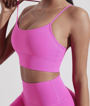 Sportieve Seamless BH Top met Y-Rug en Afneembare Pads - Comfortabel voor Yoga, Fitness & Training