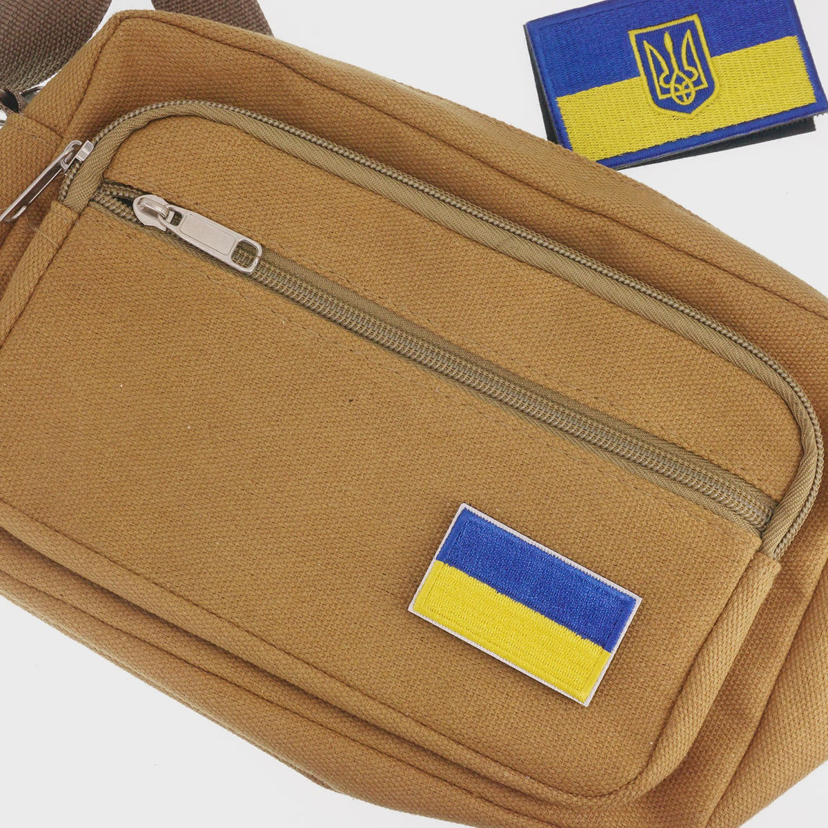 Oekraïne Vlag Patch met Klittenband - Geborduurde Kleding Applicatie