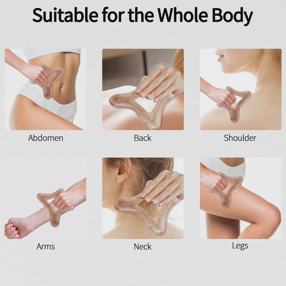 Grote Resin Gua Sha Schraper voor Lichaam en Gezicht - Lymfedrainage & Cellulitis Massage