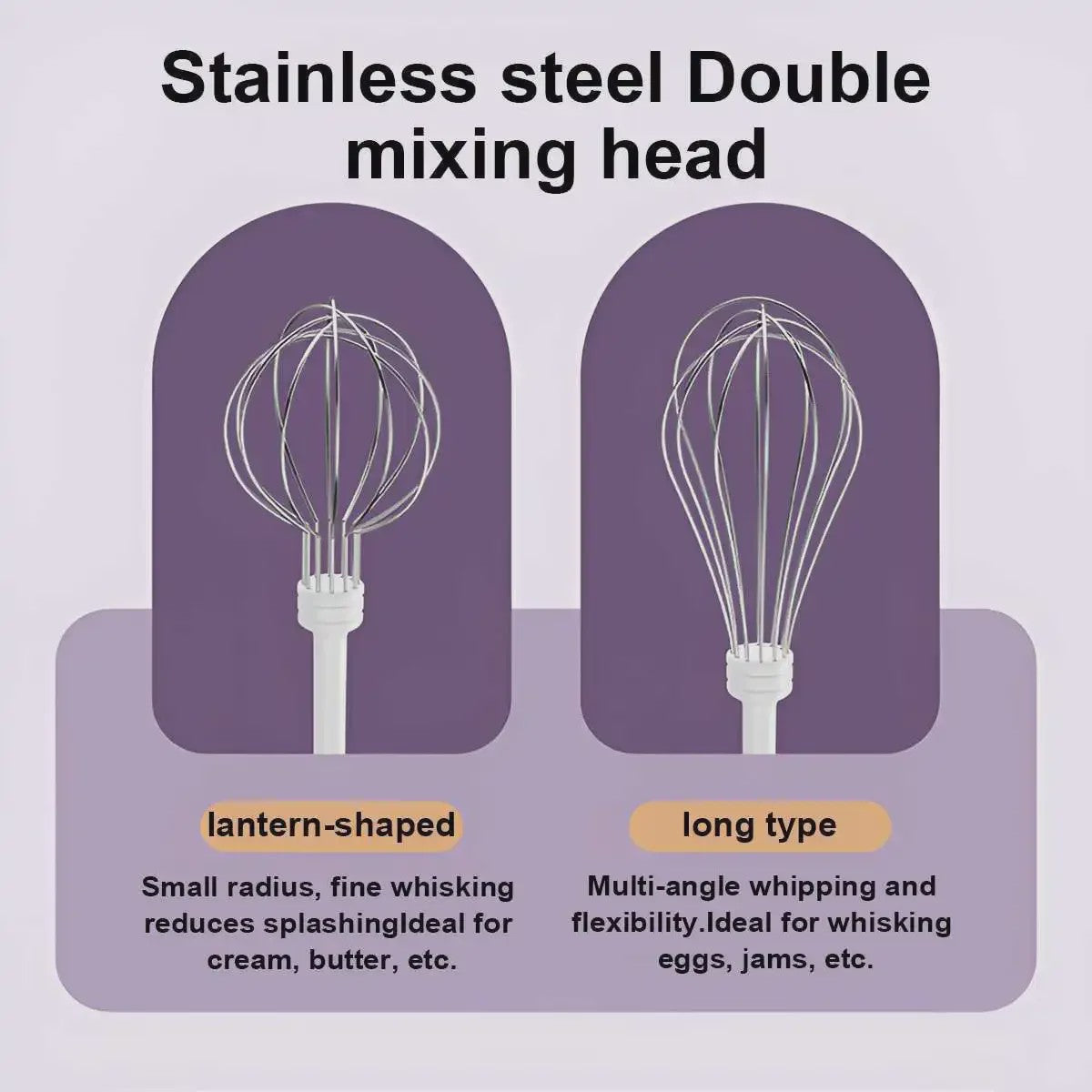 Draadloze Elektrische Handmixer met 3 Snelheden - Perfect voor Bakken en Mixen
