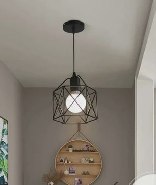 Industriële Vintage Hanglamp LED - Metalen Kooi Design voor Keuken, Woonkamer