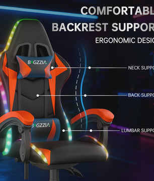 Gartistgo Ergonomische Gaming Stoel met RGB LED Verlichting