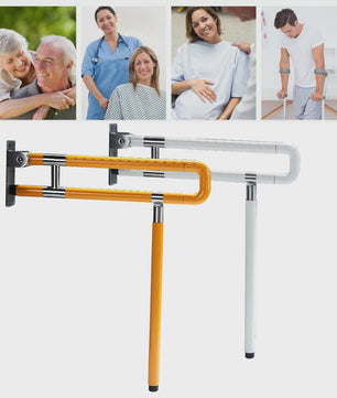 Klapbare Toiletsteun RVS - Wandmontage - Antislip Handgreep