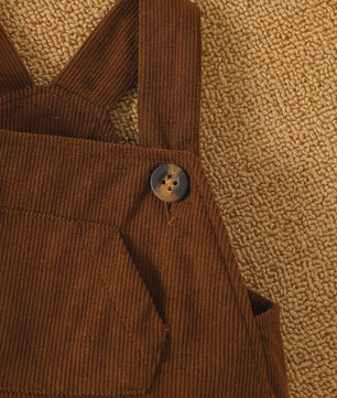 Schattige Baby Jongens Set: Sweater met Beerprint & Corduroy Overalls