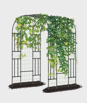 Zwarte Metalen Tuinboog 2.2m - Klimrek voor Klimplanten, Groenten & Rozen