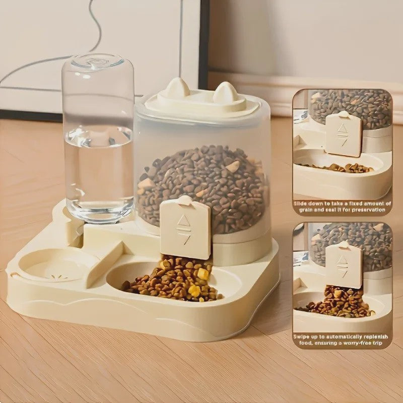 Automatische 2-in-1 Kattenvoerbak en Waterdispenser - Grote Capaciteit