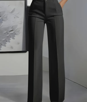 Dames Pantalon Hoge Taille Recht Model - Stijlvolle Suit Pants