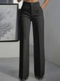Dames Pantalon Hoge Taille Recht Model - Stijlvolle Suit Pants