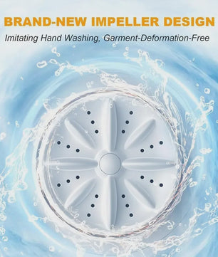 Draagbare Mini Wasmachine voor Ondergoed & Sokken - 1L Capaciteit, Dehydraterend
