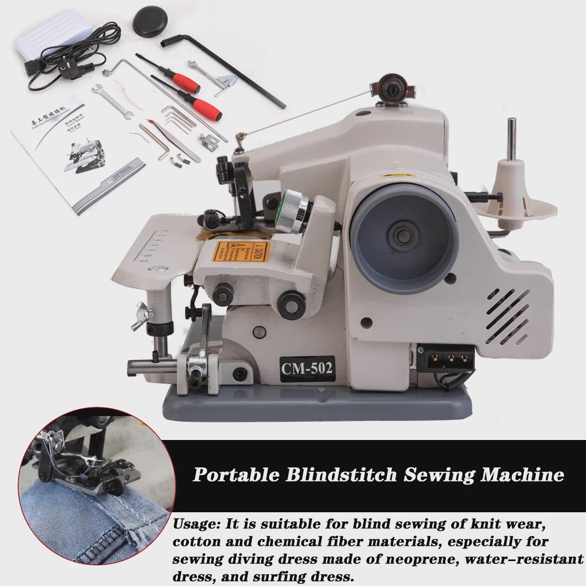 Professionele Blindsteek Naaimachine - Ideaal voor Huis- en Professioneel Gebruik (220V)