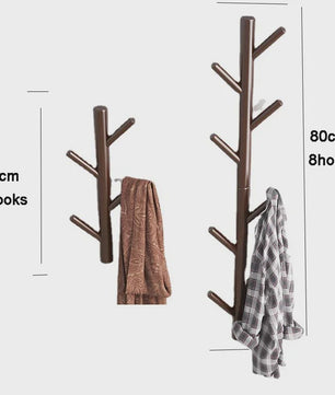 Stijlvolle Wandkapstok Boom - Houten Hanger voor Jassen, Tassen en Meer