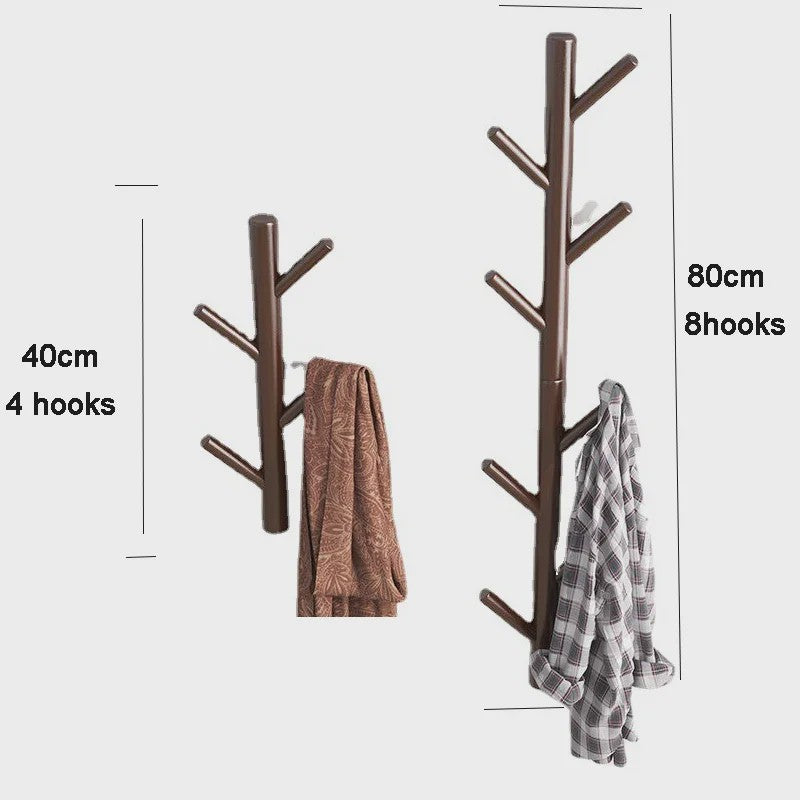 Stijlvolle Wandkapstok Boom - Houten Hanger voor Jassen, Tassen en Meer