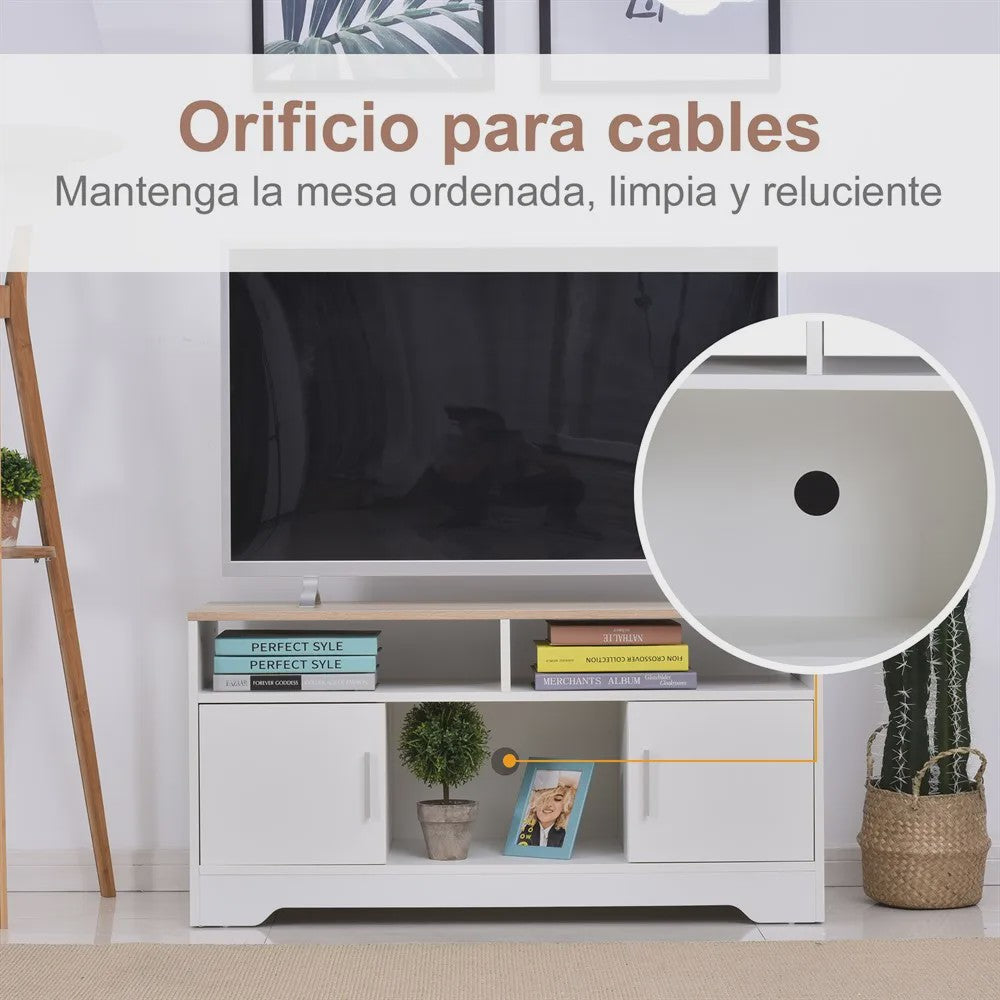 Homcom Tv Cabinet Large Storage Space Open Shelves 105X40X52 cm