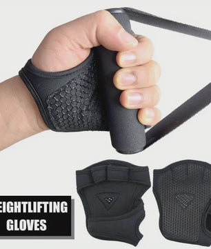 Fitness Handschoenen Halve Vinger met Polsondersteuning - Non-Slip Grip voor Gewichtheffen & Bodybuilding