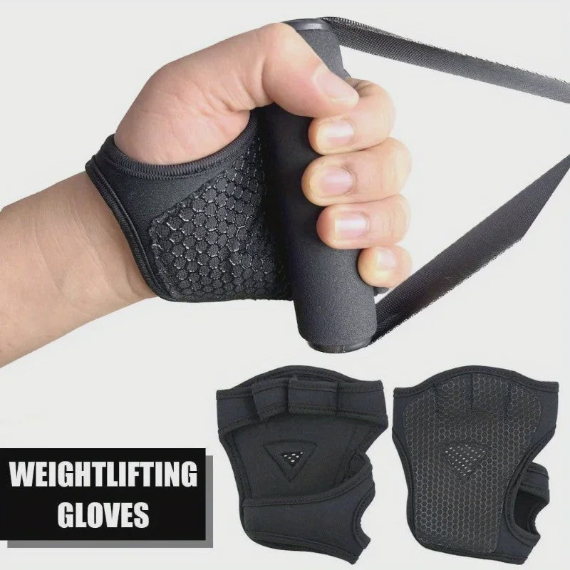 Fitness Handschoenen Halve Vinger met Polsondersteuning - Non-Slip Grip voor Gewichtheffen & Bodybuilding