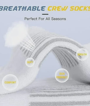 Heren Sportsokken 6/12 Paar - Comfortabel, Ademend & Duurzaam voor Outdoor, Gym & Voetbal