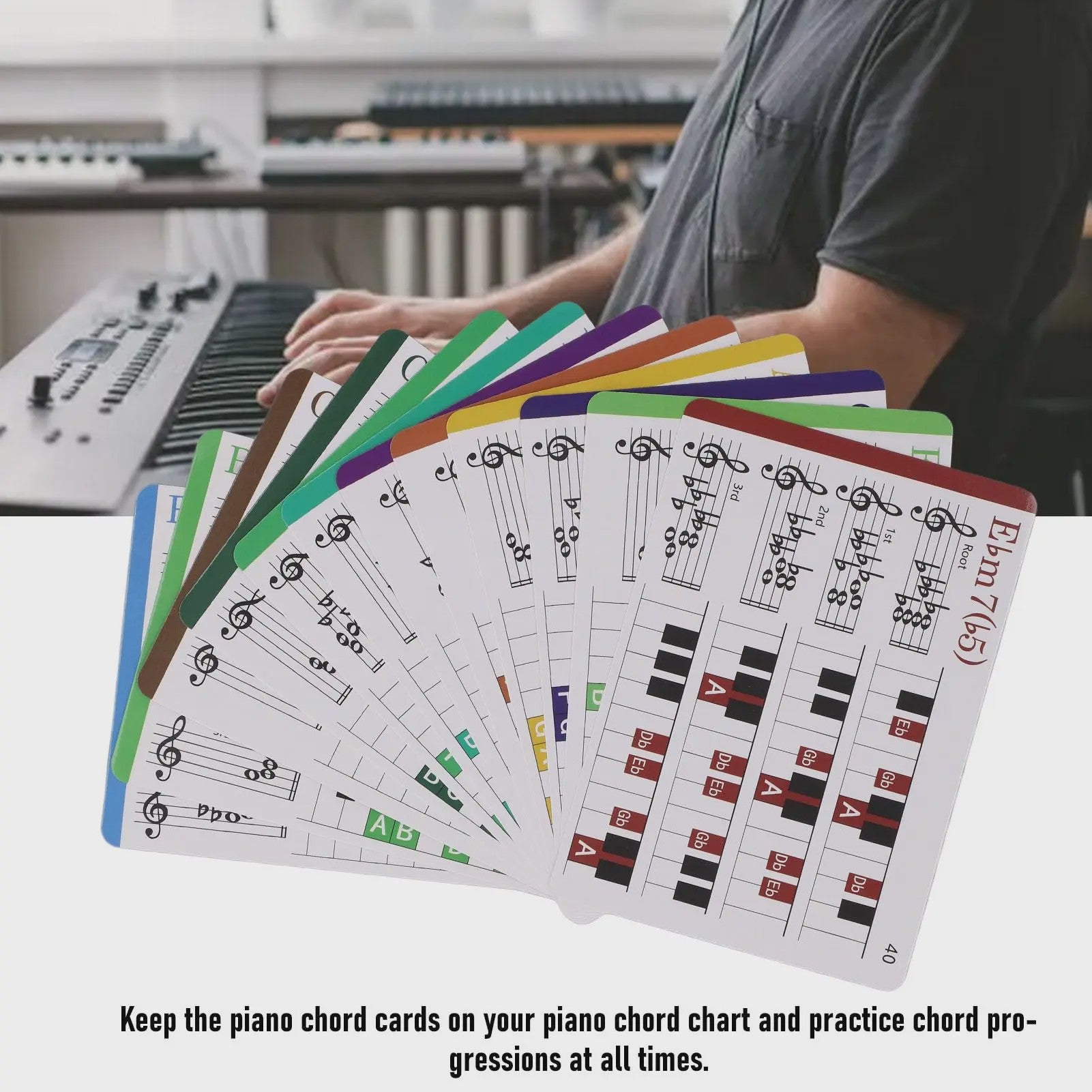 Piano Akkoorden Flashcards - Leer Muziek & Akkoorden Snel en Makkelijk