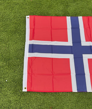 Noorse Vlag 150x90cm - Duurzaam Polyester, Dubbel Gestikt