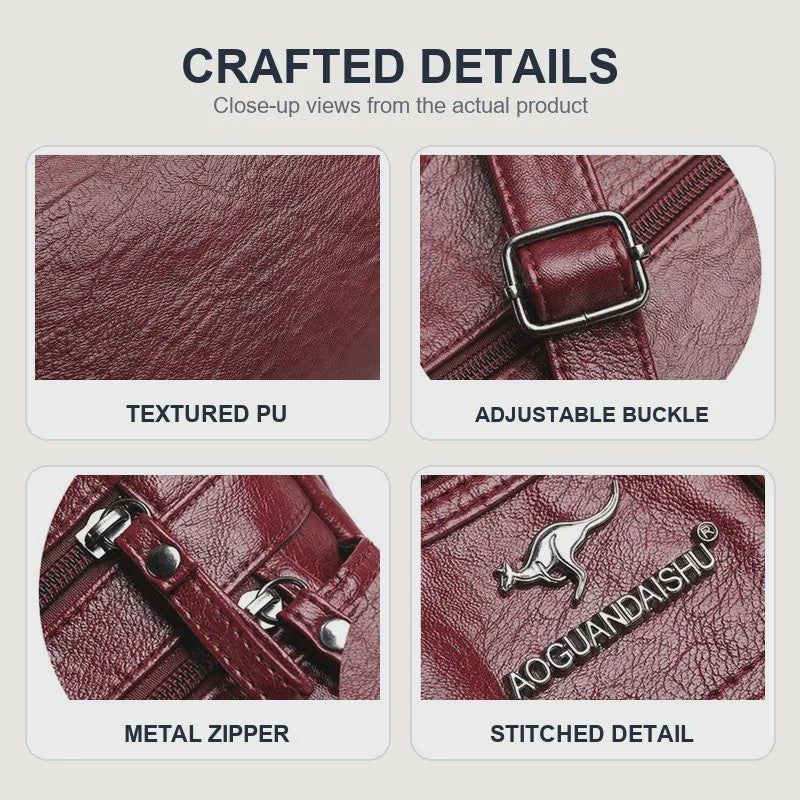 Modieuze Leren Moeder Tas - Grote Capaciteit Schoudertas & Crossbody voor Dames
