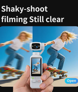 Compacte 4K Action Camera met 180° Roteerbare Lens - Ideaal voor Vlogs, YouTube & TikTok