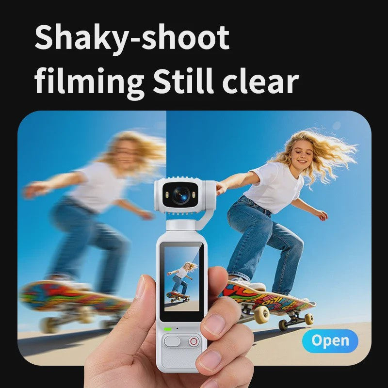 Compacte 4K Action Camera met 180° Roteerbare Lens - Ideaal voor Vlogs, YouTube & TikTok