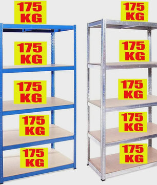 DayPlus Storage Shelving Heavy Duty Adjustable Boltless Garage Metal Shelf, Workshop Shelf, Max Load 875kg,Easy Installation