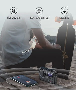 MLOVE BV800 Draagbare Bluetooth Speaker met FM Radio, LCD Scherm, AUX, USB & TF Kaart