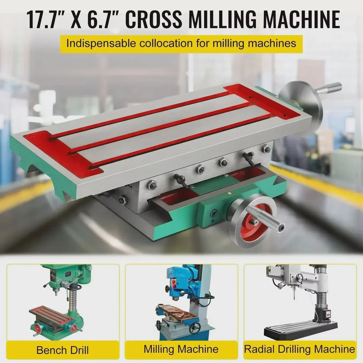 VEVOR Werktafel Vise 2-assige Freesmachine Tafel met Precisie Schalen