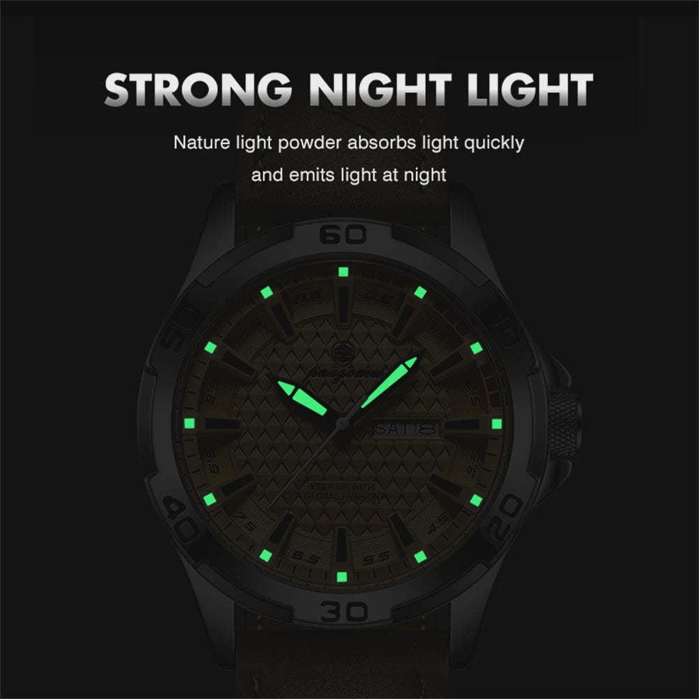 PAAZOMU Luxe Herenhorloge - Waterdicht, Lichtgevend, Datum & Week, RVS, Sportief & Fashion