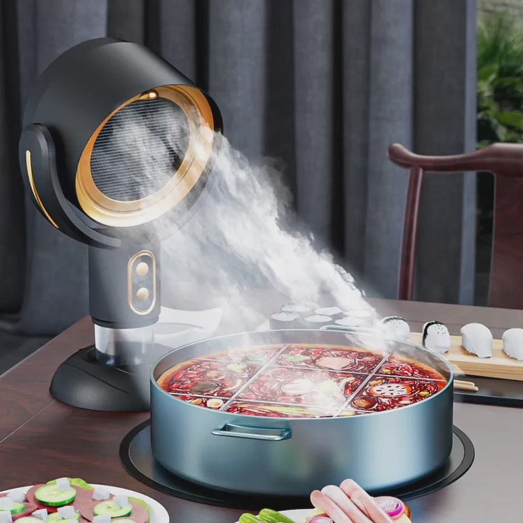 Draagbare Afzuigkap voor Bureau | Oplaadbaar met Luchtfilter voor Keuken, BBQ & Hot Pot