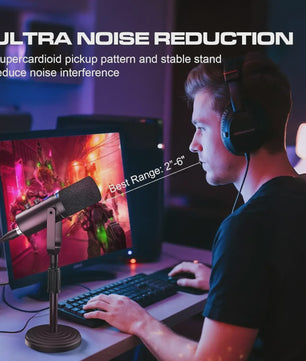 Dynamische Podcast Microfoon met XLR/USB - Studio Kwaliteit voor Opnames, Streaming & Gaming