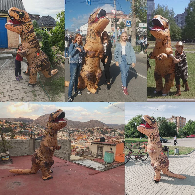 Opblaasbaar T-Rex Dinosaurus Kostuum voor Volwassenen - Halloween, Feest & Cosplay