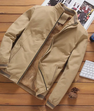 Warme Heren Aviator Jas met Fleece Voering - Perfect voor Herfst & Winter