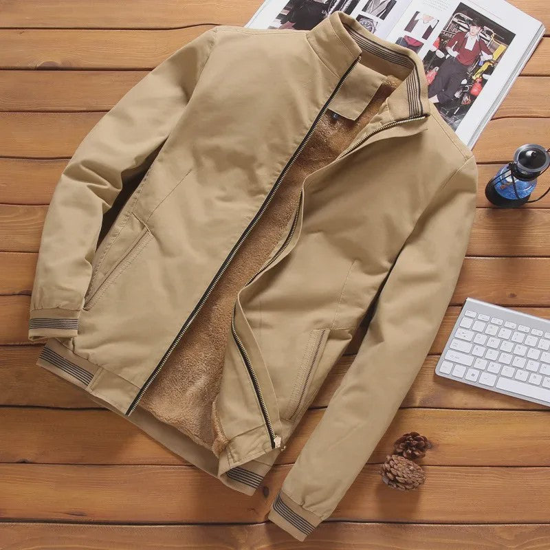 Warme Heren Aviator Jas met Fleece Voering - Perfect voor Herfst & Winter