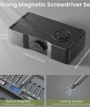 69-delige Magnetische Ratel Schroevendraaierset met 4 Handvatten & S2 Staal Bits voor Precisiewerk