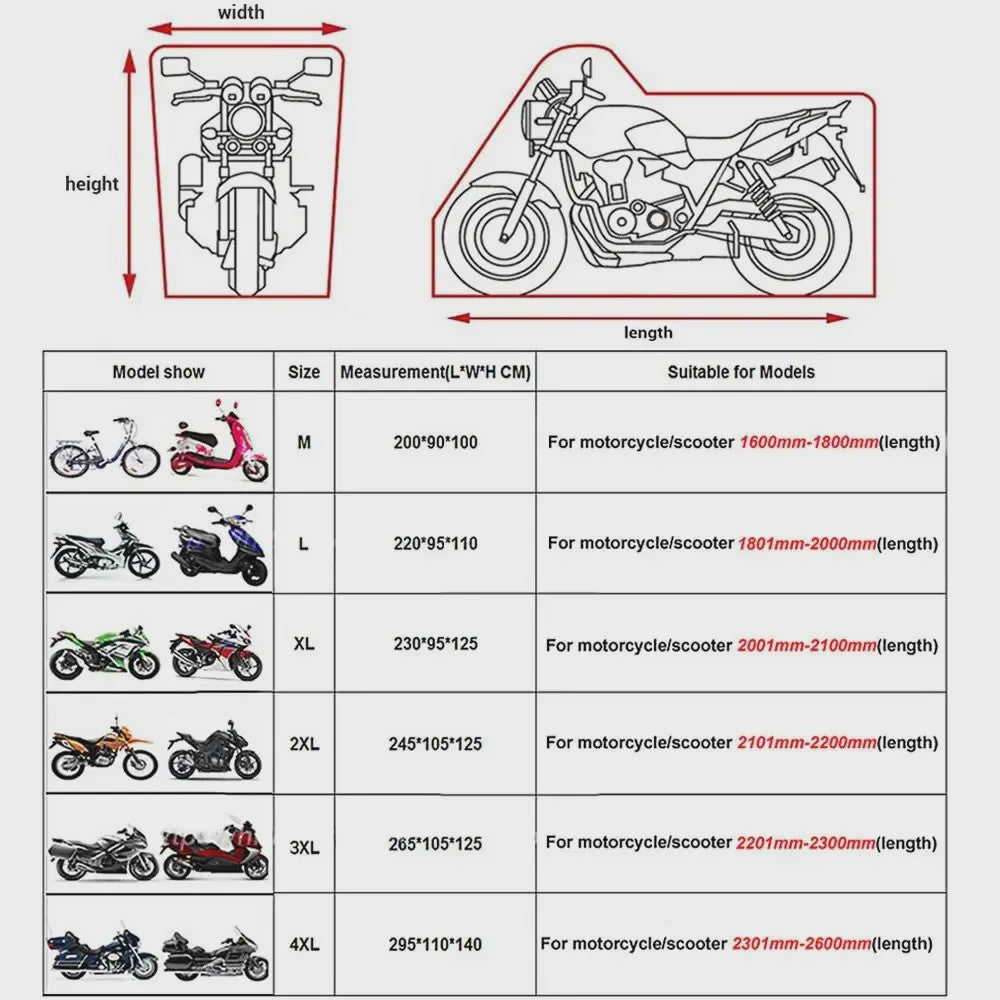 Waterdichte Motorhoes - All Season Bescherming, Stofdicht & UV-bestendig