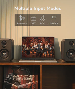 AIYIMA S400 Actieve Boekenplank Luidsprekers - Hifi Studio Monitors met Bluetooth & USB DAC