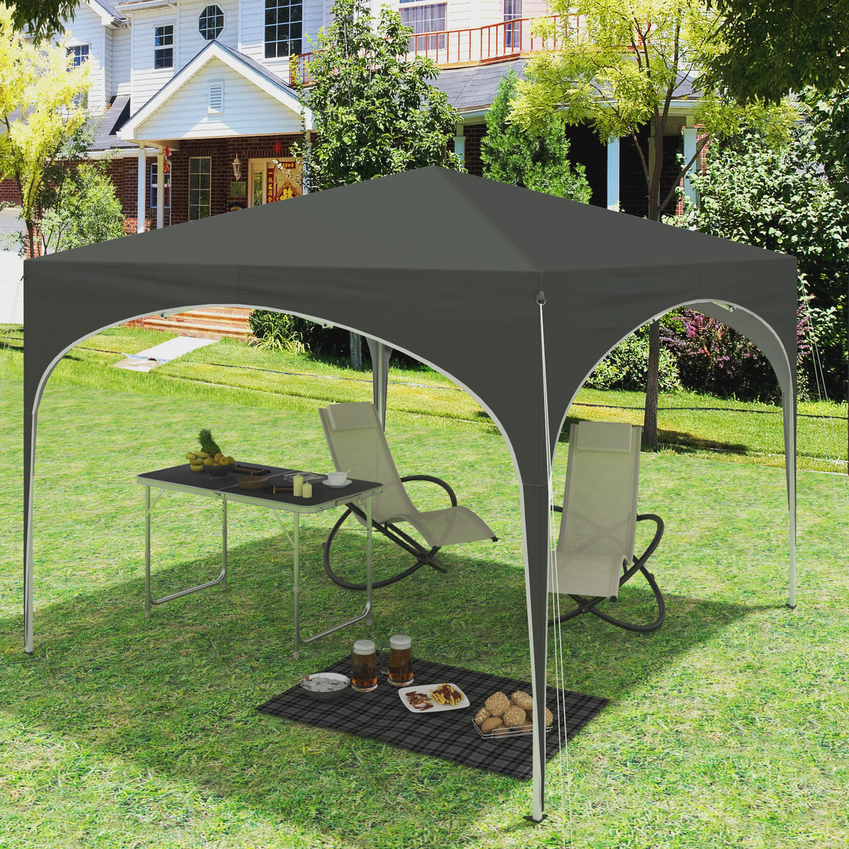 WOLTU 3x3m Waterdichte Partytent Gazebo - Inklapbaar & Snel Opzetbaar voor Tuin & Markt