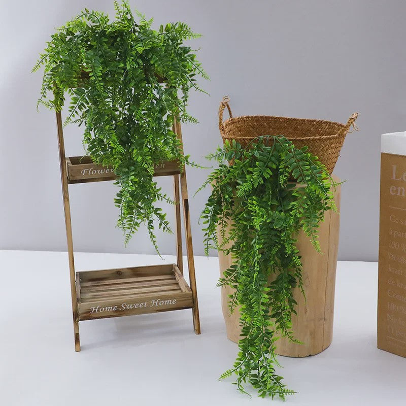 Kunstplant Hangplant 90cm - Nep Varen Slungel met Bladeren voor Decoratie