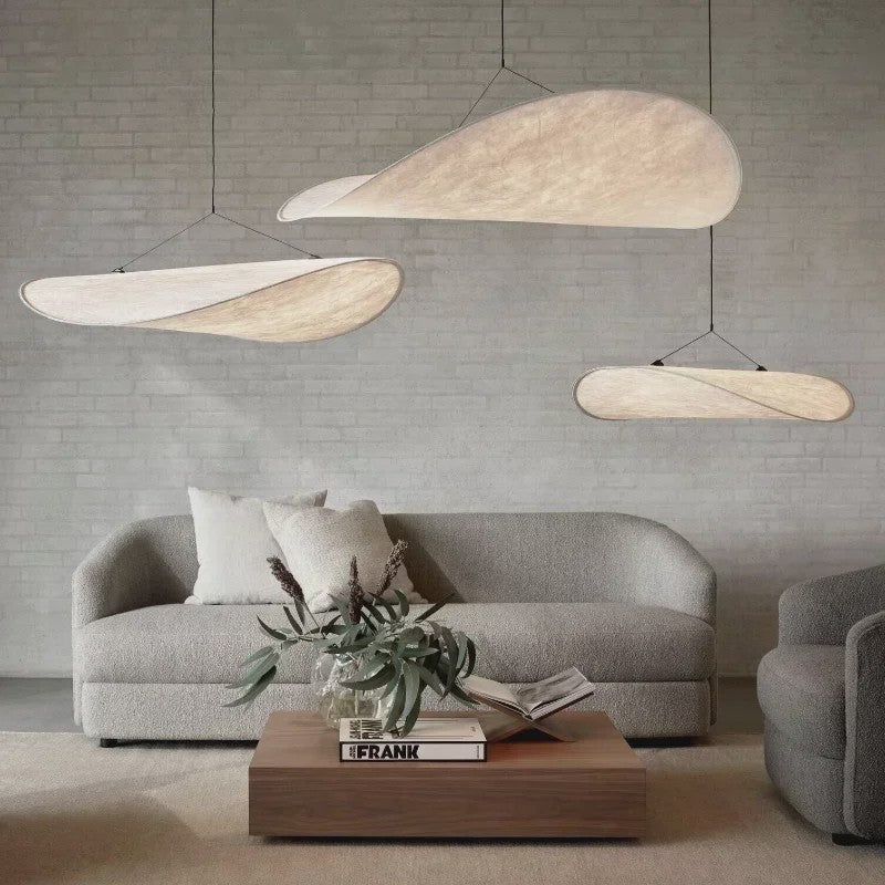 Nordic Stijl Zijde LED Hanglamp - Sfeervolle Verlichting voor Woonkamer en Eetkamer